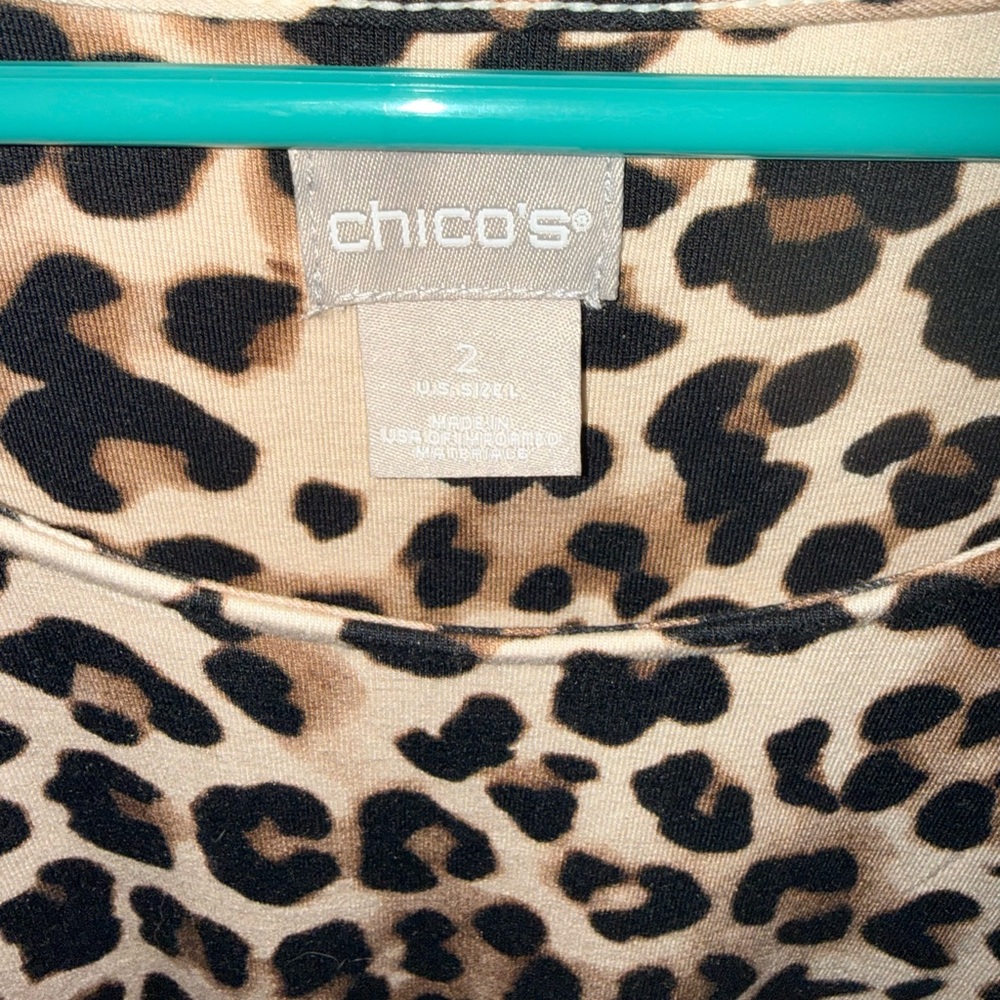 Chico's Animal Print Top - Picture 3 of 4